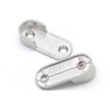 TOP-VIGOR 16mm Dia Oval Closet Rod End Supports, Zinc Alloy