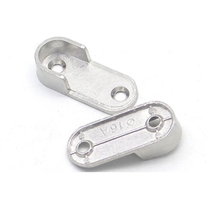TOP-VIGOR 16mm Dia Oval Closet Rod End Supports, Zinc Alloy