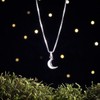 Sterling Silver Tiny Crescent Moon - VERY SMALL, Minimalist -