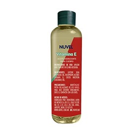 Nuvel Aceite Corporal con Vitamina E y Aceite de Coco 188ml | Hidratante Antioxidante para Piel Seca y Opaca | Body Oil de Rápida Absorción para Brill