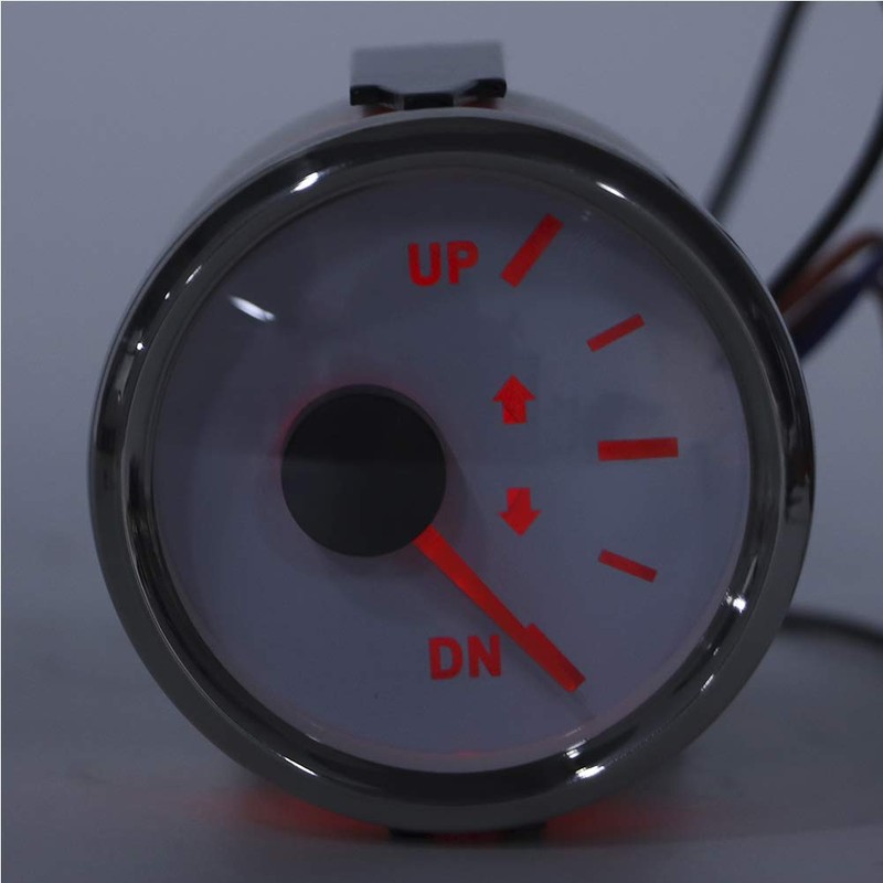 Trim Gauge, 52mm/2in UP-DN 0-190ohm IP67 Waterproof Boat Trim Meter