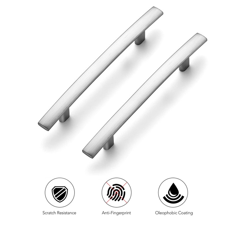 Ravinte 5 Pack 6 Inch Curved Cabinet Pulls Brushed Nickel