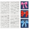 BENECREAT 4 Sheets Bow Water Soluble Embroidery Stabilizers, 36pcs Embroidery