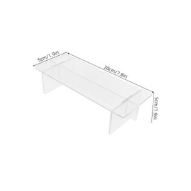 KICHOUSE 2PCS Acrylic Display Stand Clear Tabletop Organizer Figures Collectibles Models Desk Shelf for Efficient Organization Tidy Workspace