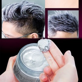 Hair Colour Wax Instant Hair Dye Disposable Hair Mud Natural Hairstyle Cream Unisex Temporary Modelling Clay Pomade Grey