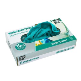 MONKEY CLEAN® Pack of 15 Premium Microfibre Cloths Sanitary • Reusable • Universal Use • 30 x 23 cm Cleaning Cloths • Polishing Cloth • Microfibre Cloth • Wiping Cloth • Tea Towels