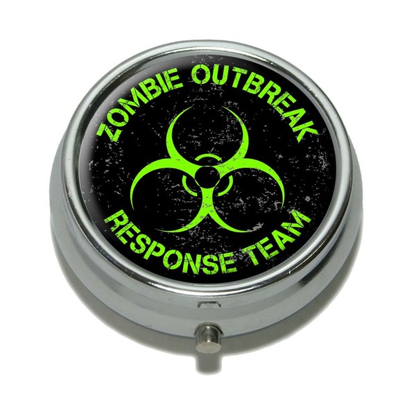 Graphics and More Zombie Outbreak Response Team Green Distressed Pill Case Trinket Gift Box