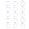 Christmas Empty Clear Balls Pendant: 15pcs Transparent Fillable Ball Xmas