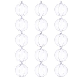 Christmas Empty Clear Balls Pendant: 15pcs Transparent Fillable Ball Xmas Tree Hanging Clear Baubles Decor DIY Holiday Hanging Ball Mantel Wall Decor 5CM
