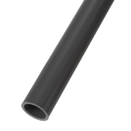 Rebower 21mm x 25mm PVC Pipe 14" Plastic Rigid Tubing Round High Impact Drain Pipe, [for Greenhouse Garden Home HVAC Plumbing] -Dark Grey