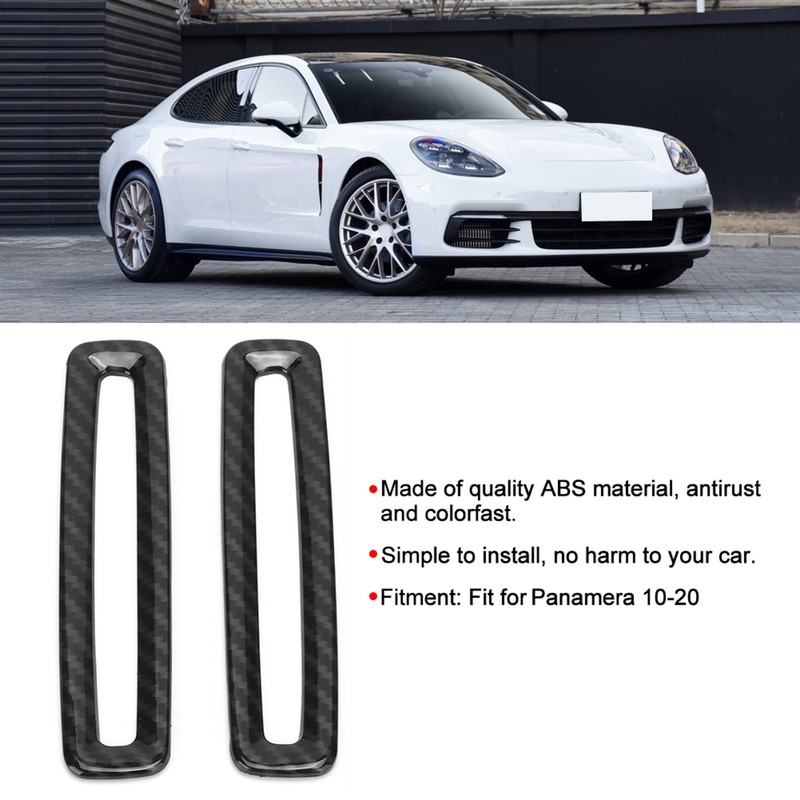 2pcs Carbon Fiber Style BPillar Air Vent Frame Trim Fit