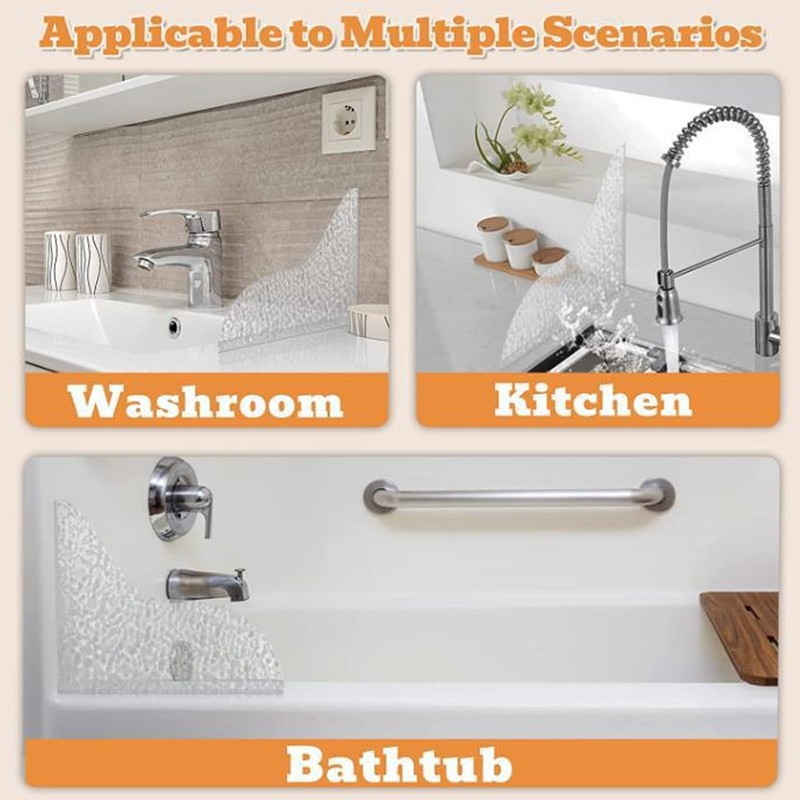 HYSSBR 2Pcs Thickened Shower Splash Guard Durable Bathtub Corner Splash