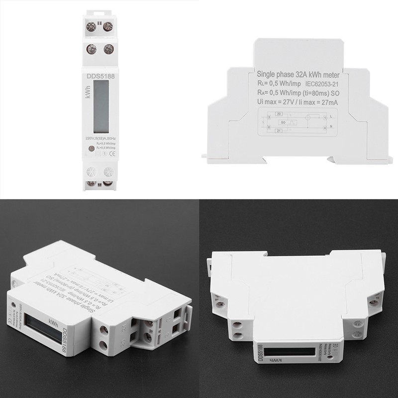Digital LCD Single phase Din Rail Electric Meter 5-32A Electronic