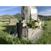OPTIMUM Slim Memorial Cemetery Flower Vase - Plastic (Blacker Granite)
