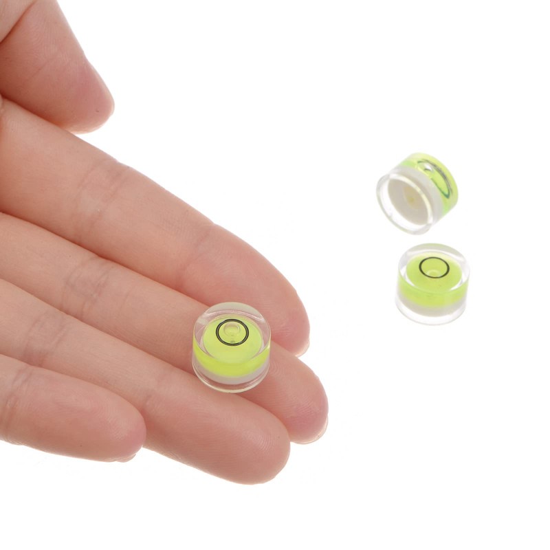 sourcing map 3pcs Round Bubble Level 12x7.5mm Mini Circular Bullseye