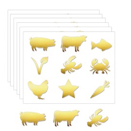 450 Pcs Wedding Meal Stickers,Meal Selection Stickers for Wedding Place Cards, Gold Menu Choices Stickers,Chicken/Beef/Fish/Etc.