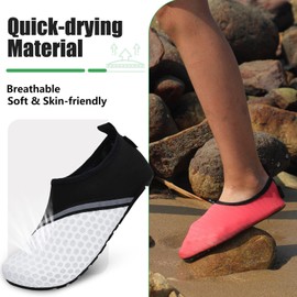 Saguaro Unisex Swimming Shoes, Water Sports Shoes, Quick-Drying, Non-Slip, Lightweight Sizes: EUR 36 - 47 (UK 3 - 12). - White - 46/47 EU