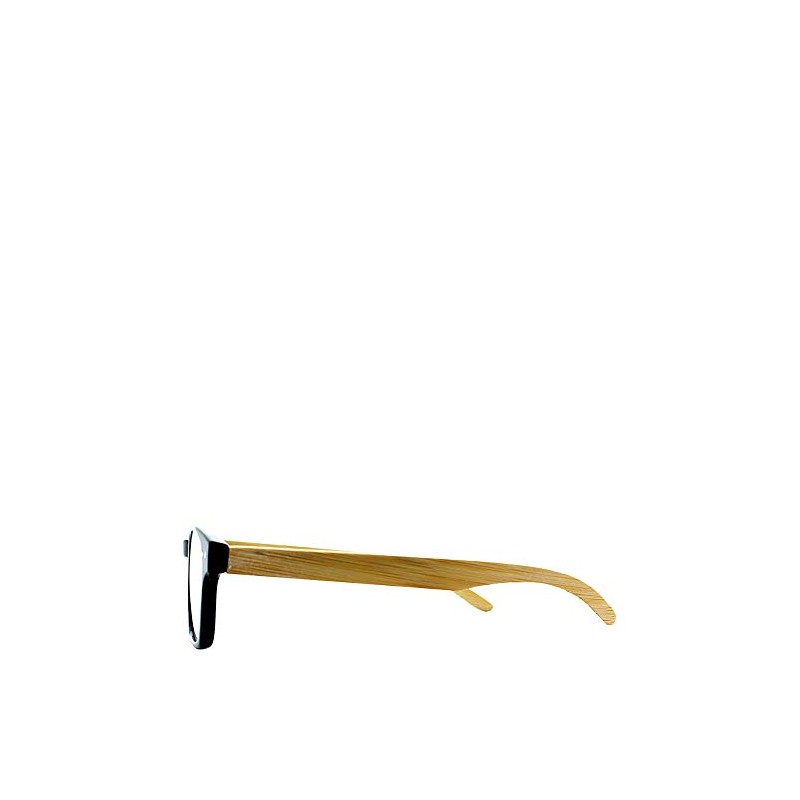 SAV Eyewear Bamboo 2550 Black Round Reading Glasses, 35 mm