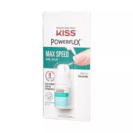 KISS PowerFlex Maximum Speed Nail Glue for Press On Nails,3g/0.10 oz (Pack of 1)