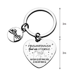 Rebundex Keyring Best Friend Gifts Birthday Gift Girlfriend Birthday Gifts For Girlfriends Birthday Gift Best Friend Birthday Gift For Girlfriends, silver-girlfriend-04e