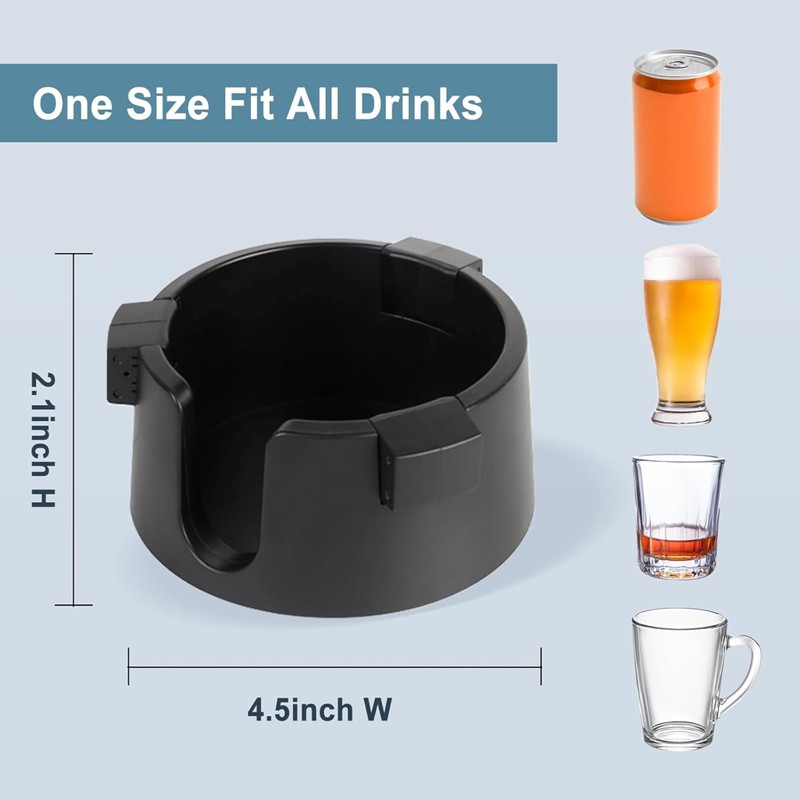 2 Pack Adjustable Anti-Spill Cup Holder for Desk – Non-Tipping,