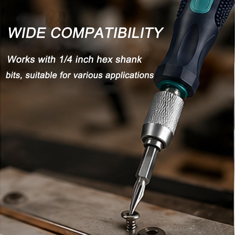 2 Pcs Bit Driver Handle, 1/4 inch Hex Quick Release