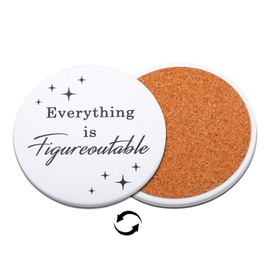 Inspirational Coaster Cork for Women Men Encouragement Single Coaster for Drinks for Office Desk Spiritual Uplifting Easter Gifts for Boys Girls Coworker Coaster for Him Her Birthday Christmas