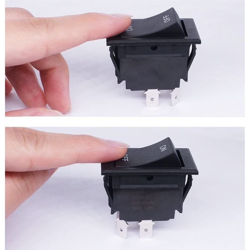 weideer 2Pcs ON/Off Rocker Switch 15A 250V AC 20A 50V