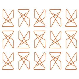 JAM PAPER Colorful Butterfly Clips - Orange Paperclips - 15/Pack