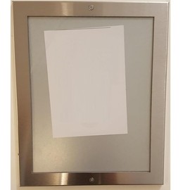 BUILDINGSIGNS.COM Heavy-Duty Elevator Certificate And Notice Frame – 8.5X11Inch Interior – Lockable Stainless Steel Frame With Anti-Vandal Plexiglass For Elevator Interiors, Commercial & Public Use-X