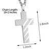 DuoDiner Silver Cross Necklace for Boys Men Pendant Chain Stainless
