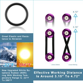 Rolling Gears JDM Bumper Quick Release Front Rear Bumper Fasteners, 4 Piece (Purple), 8 x O-Ring