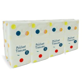 Lizzy 8 Pack (80 Pieace) Pocket Tissues | Multipack Ultra Soft, 3-Ply, White, Travel Size Napkins | Makeup Beauty Home Care Travel Cleaning Fun Party Facial Clean Handy (8)