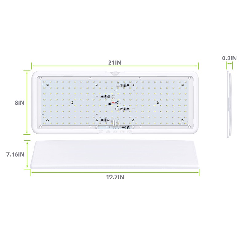 Leisure LED RV LED Ceiling Light 21" x 8" Fixture