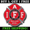 Fireman IAFF Decal - Firefighter Maltese Cross Sticker AFLCIO