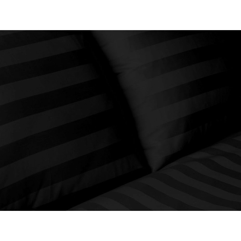 Ev Dekor® Single Duvet Cover Set Hotel Quality Stripes Satin