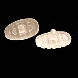 LMP Optical® Premium Grade Soft Silicone Rigid 13MM Oval Nose Pads for Eyeglasses Universal Screw in (10)