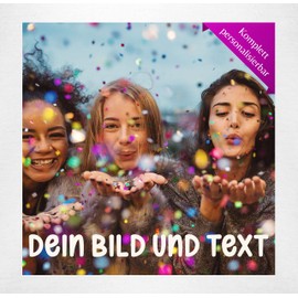 Geschenk mit Namen personalisiert by Shirtracer - Baby Bodysuit Boy Girl - Photo Own Picture - Photo Gift, 1 White