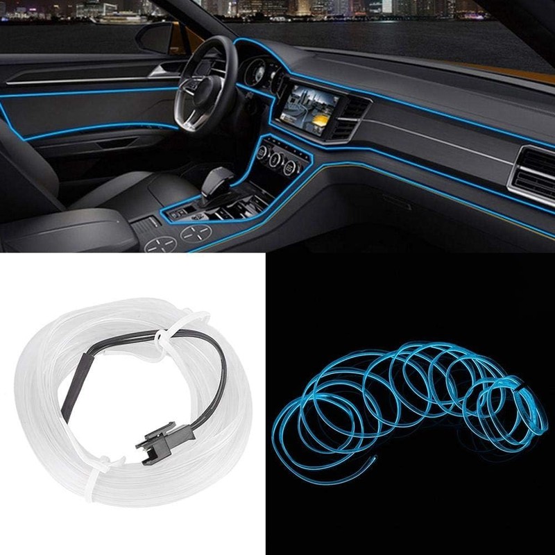 Vmingo Tira Luz Led Interior Auto Coche Decorativa USB 5m