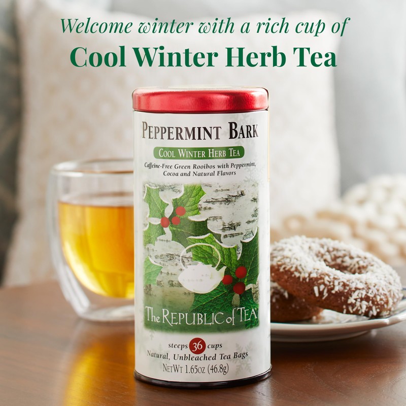 The Republic of Tea - Peppermint Bark, Cool Winter Herb