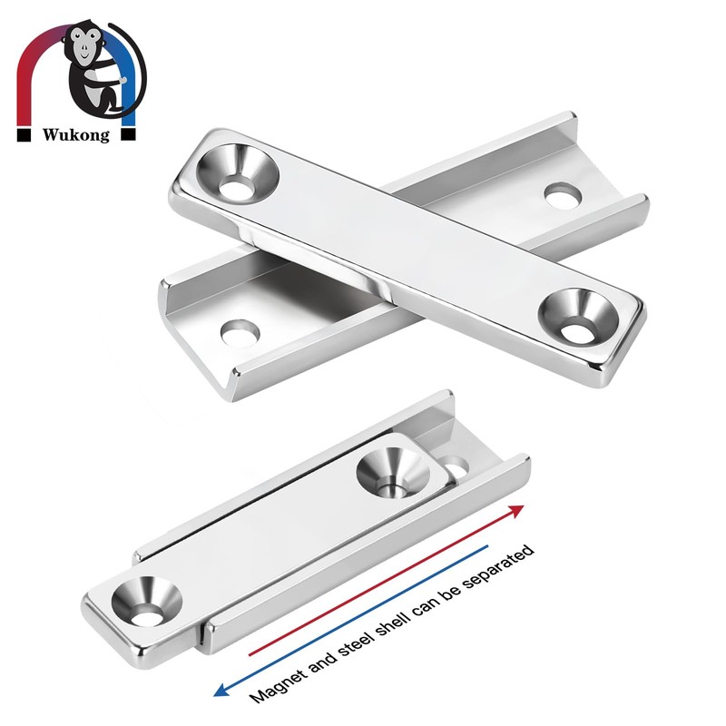 Wukong 8 Pack Rectangular Neodymium Magnets, Really Strong 20kg, 40