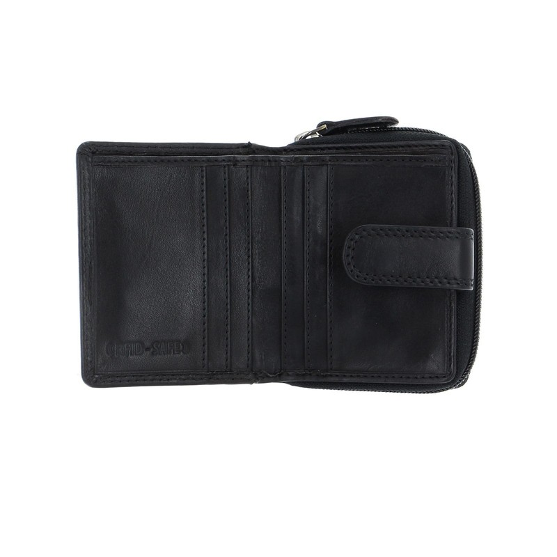 Chiemsee Leather Wallet Black, black, Minimalist