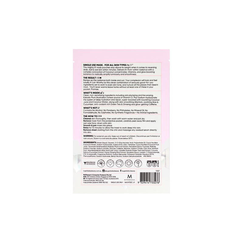 SugarBaby Sugar Baby Express Glow Single Sheet Mask 20ml