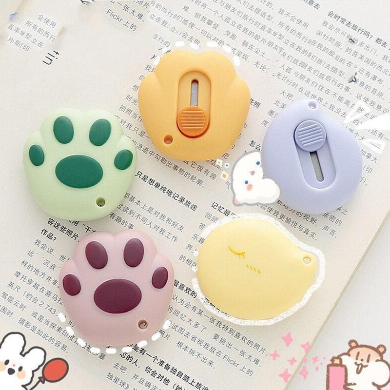 Mini Retractable Utility Knife Box Cutter Letter Opener Pocket Knives