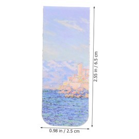 TEHAUX 4pcs Magnetic Bookmarks for Students Decorative Landscape Pattern Bookmarks Sensory Reading Clips Book Markers Set