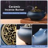 plainele Ceramic Incense Burner with Incense Holder+ Fireproof Cotton,Handmade Smudging
