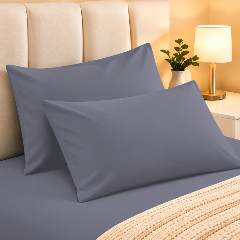 Matte Solid Color Pillowcase for Bedroom – Soft 100% Polyester