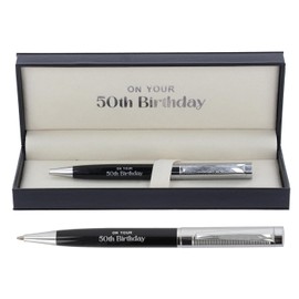 Bridgewater Pen Company Birthday Collection Executive Ballpoint Pen - 18th, 21st, 50th, 60th, 70th, 80th Birthday Boxed Gift (50th Birthday)