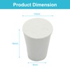 PHITUODA 10 Pcs White Solid Rubber Stoppers 00# Tapered Lab