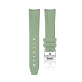 Compatible with X Swatch Moonswatch,20mm Braid Embossed Rubber Watch Strap for x Swatch Moonswatch,Curved No Gap Silicone Straps Replacement for Women Men